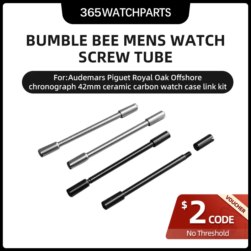 Bumblebee Mens Watch Screw Tube Per Audemars Piguet Royal Oak Offshore Chronograph 42Mm Ceramic Carbon Watch Case Rod Link Kit