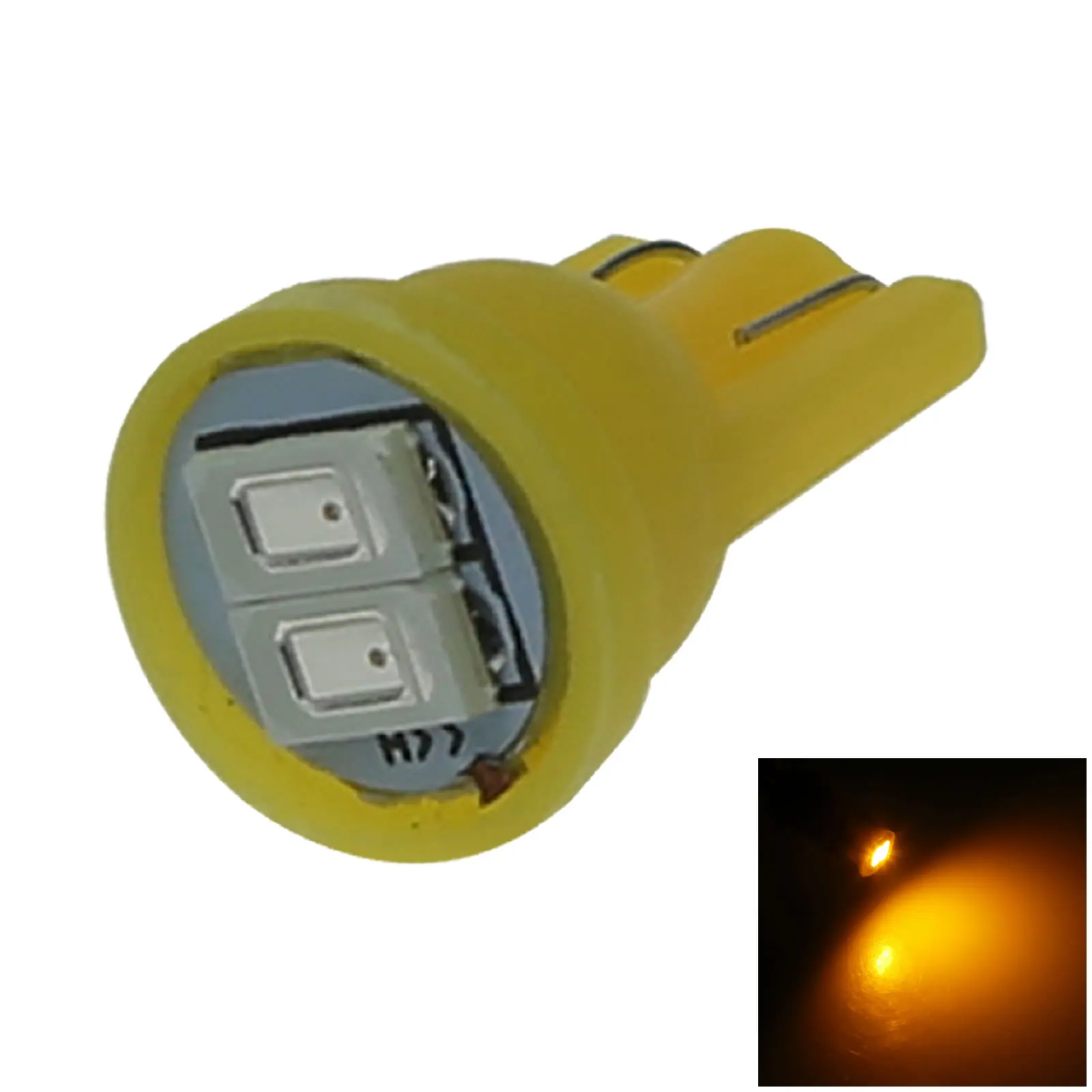1X Yellow Rv T10 W5W Malibu Landscape Light Wedge Lamp 2 Emettitori 5630 Smd Led 194 259 2525 A112