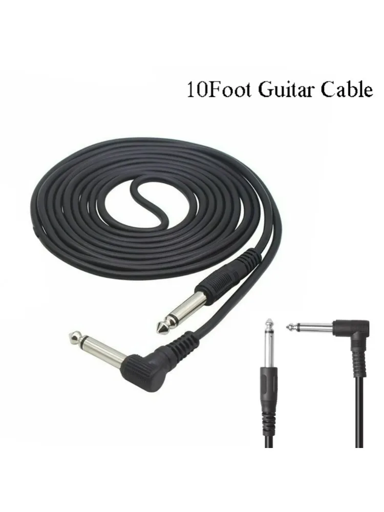 כבל גיטרה באורך 10 רגלים, כבל בס חשמלי באורך 3 מטרים עם הפחתת רעש לגיטרה אקוסטית וציוד אלקטרי