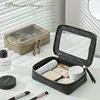 1pc Transparent Cosmetic Bag Waterproof Toiletry Bag Zipper Organizer For Cosmetics And Travel Essentials 3