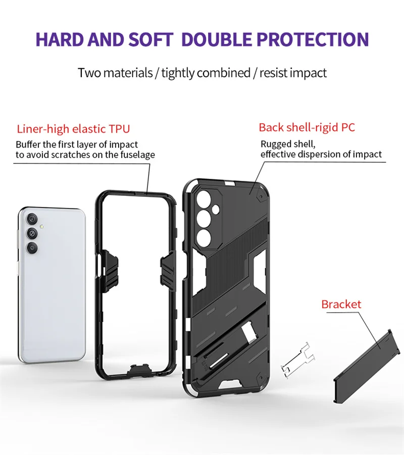Magnetic Armor Phone Case for Samsung Galaxy M34 M54 M14 F14 A35 A55 A15 5G A05 A05S 4G Shockproof Stand Protection Back Cover Sa29444ca90664324bf107e581d34c1adq