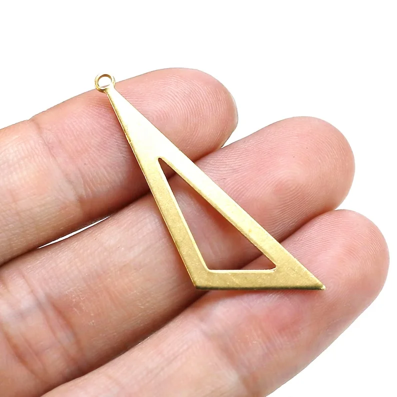 

20pcs Triangle Earring Charms, Jewelry Making Charm, Geometric Earring Findings, 40.5x11.7mm, Necklace Pendant R1224