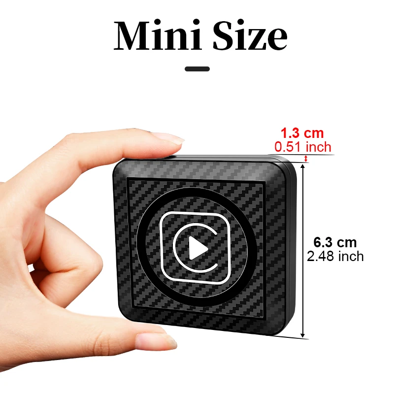 Mini Wireless Android Auto Wired To Wireless CarPlay Adapter For Mazda Toyota Me