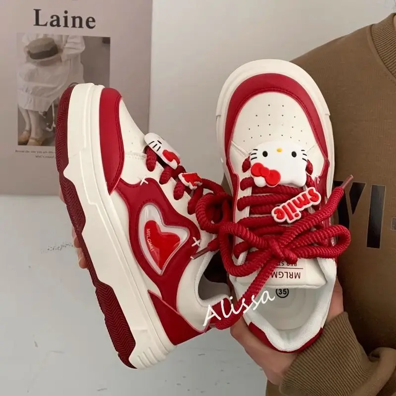 専用 GCDS HELLO KITTY ハローキテイー コラボ スニーカー 刺繍キャンバススニーカー - ホワイト／ハローキティ - Kids | H&M JP