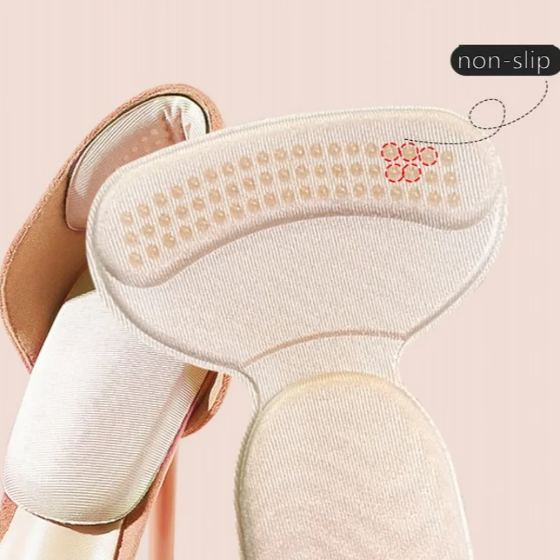 Non-slip Heel Stickers Sports Shoes High Heels Relieve Pressure Cushioning Heel Pad Recyclable Elastic Transparent Shoe Inserts