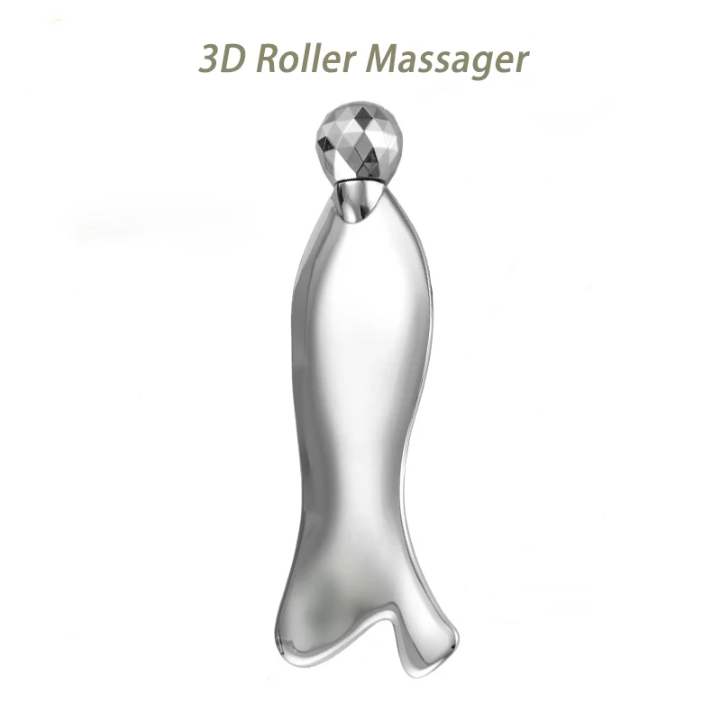 New 3D Roller Massage Mermaid Shape Gua Sha Board Face Lift Scraper Promote Blood Circulation Body Relaxing SPA  Massage Scraper