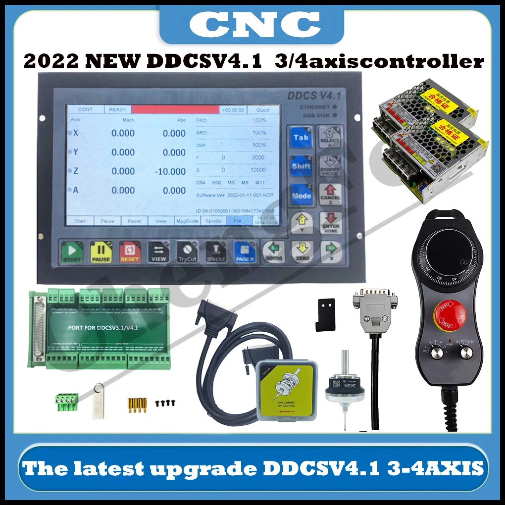 

2022 NEW DDCSV3.1 upgrades DDCSV4.1 3/4 axis CNC offline controller instead of mach3 for engraving machine, milling machine, etc