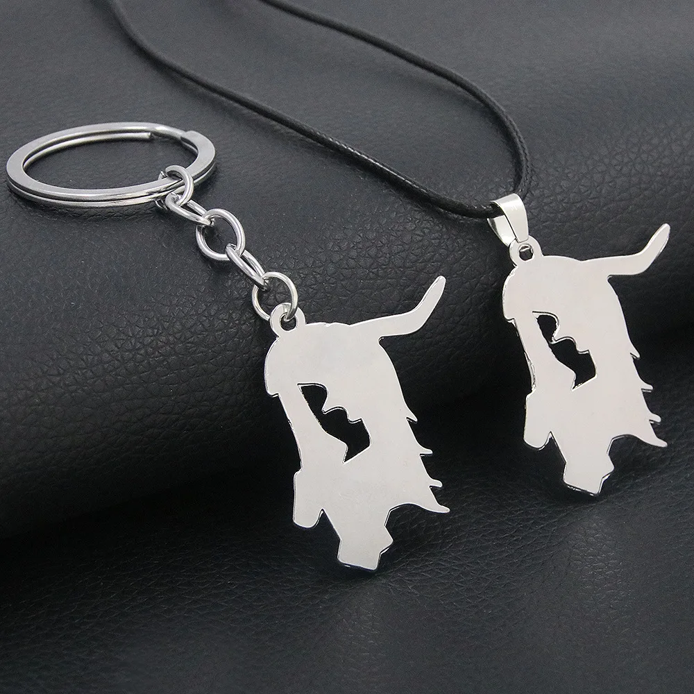 Anime Bleach Necklace Ulquiorra Cifer Character Cosplay Image Necklaces Accessories Hollow Mask Silver Color Necklace Decor Prop