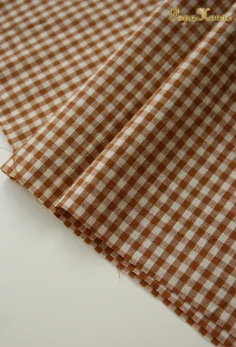Retro Vintage Red Blue Linen Grid Striped Woven Cotton Fabric for Sewing and Home Décor
