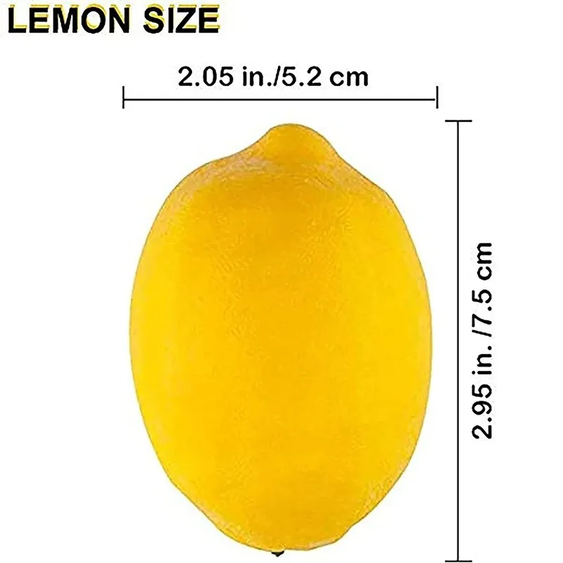 Artificial Lemons for Home and Kitchen Decor - Set of 2/5/10 - Realistic Faux Fruit Ornaments