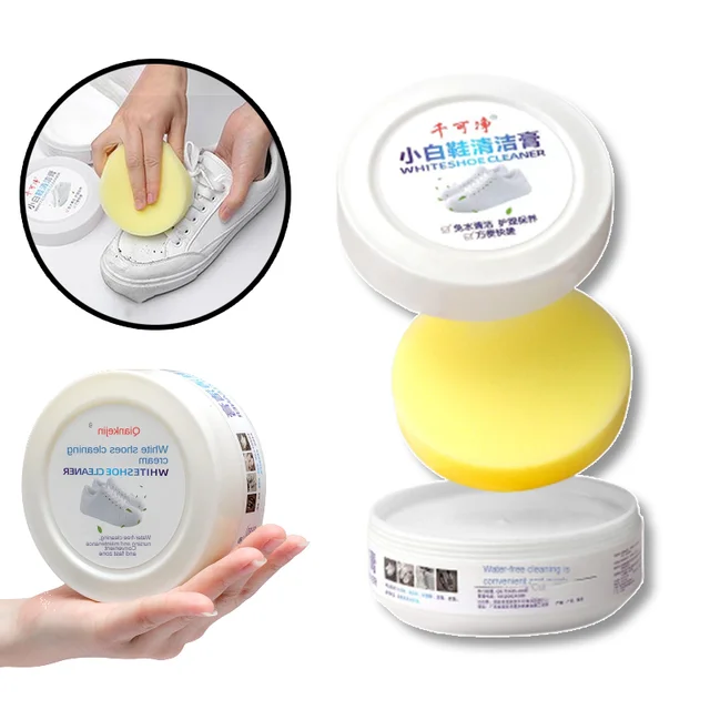 Reusable White Shoe Cleanning Cream Shoe Cleaner Household Sports Shoes  Canvas Shoes Cleaner Cleaning Tools With Wipe Sponge - AliExpress