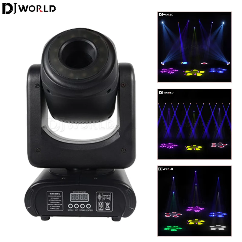 Nuova Testa Mobile Led 100W Beam Spot Light Con Circle Gobo Lighting Dmx512 Dj Stage Effect Light Party Dance Disco Bar Music