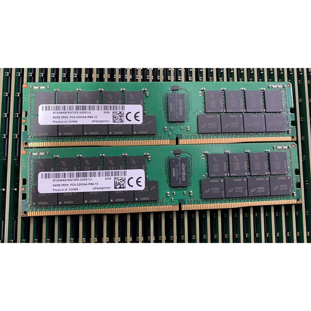 

1 pcs 64G 64GB For MT RAM 2RX4 DDR4 PC4-3200AA MTA36ASF8G72PZ-3G2E1UI Memory High Quality Fast Ship