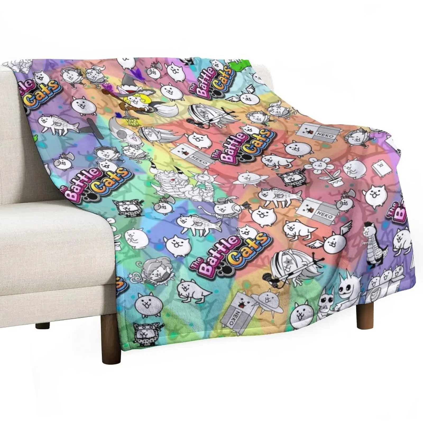 

Battle Cats Throw Blanket Decoratives for sofa Blankets