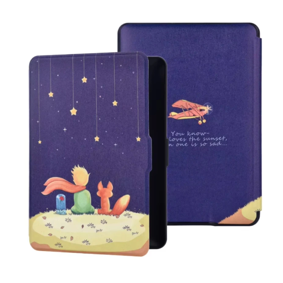 Premium Leather E-Reader Book Cover with Auto Wake Sleep Function