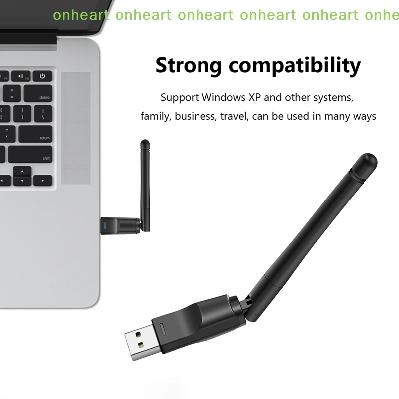 [C]MT7601 미니 USB WiFi 어댑터 150Mbps 무선 네트워크 카드 RTL8188 네트워크 카드 PC 데스크탑 노트북 2.4GHz용 Wi-Fi 수신기