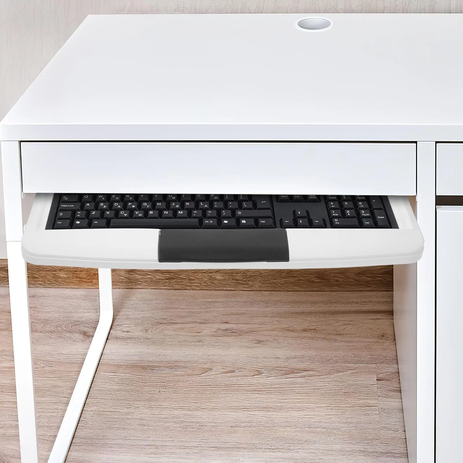 Keyboard Stand Drawer Computer Desk Tray Fold under Small s Aluminum Alloy Ergonomic Design Lightweight Space Saving Keyboard