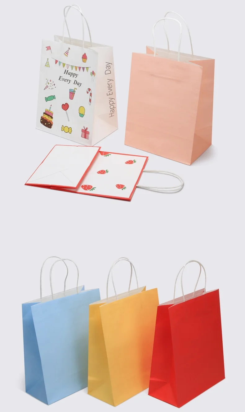 100pcs HDPK 2023 Customized Kraft Paper Bags With Your Own Personal Logo Shopping Gift Paper Bags 6 Sa2950ae95aa0483e8034b367713429dcR