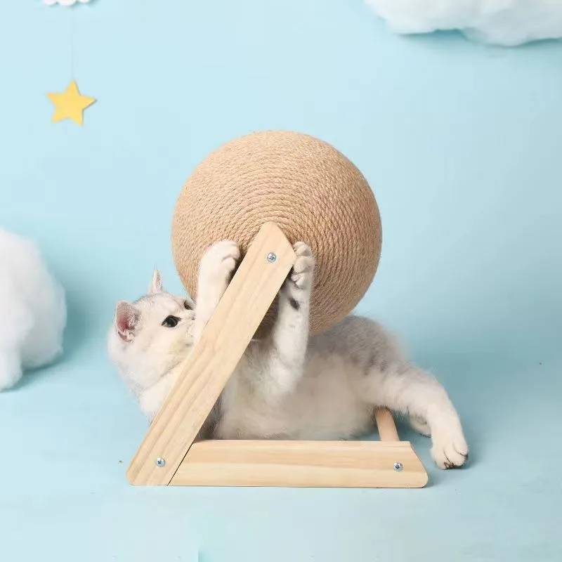 

Natural Sisal Cat Scratcher Toy, Anti Depression Ball, Cat Scratcher, Indoor Cats and Kittens Accessories