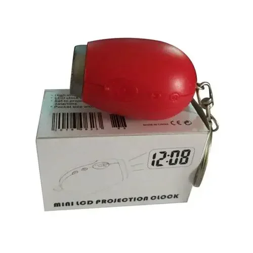 Mini orologio di proiezione digitale portatile LED parete soffitto tempo proiezione orologio luce notturna magica orologio elettronico portachiavi decor