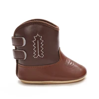 Autumn embroidered fashionable denim boots for newborn babies ethnic style soft soled baby short boots the first walking shoes 5