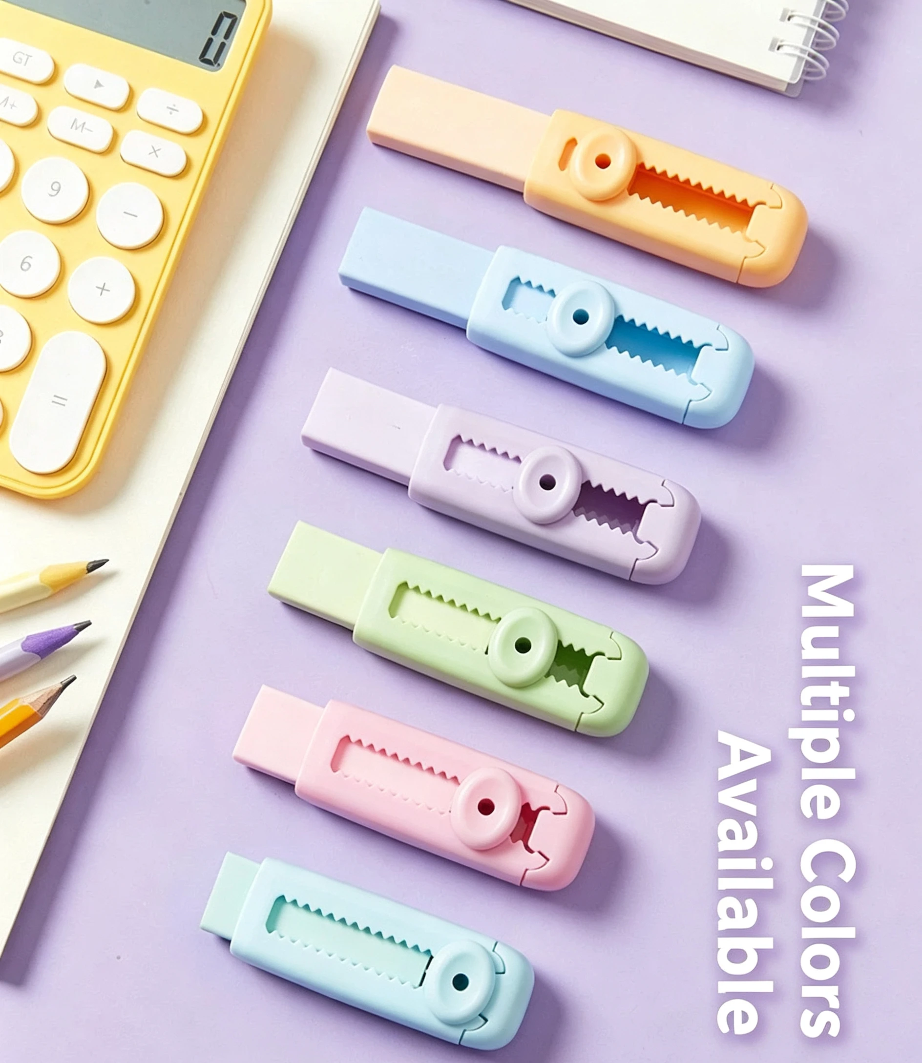 Gomma per cancellare a pressione per bambini e studenti delle scuole elementari, gomma per matita senza residui, gomma a pressione con blocco, articoli di cancelleria - immagine 4