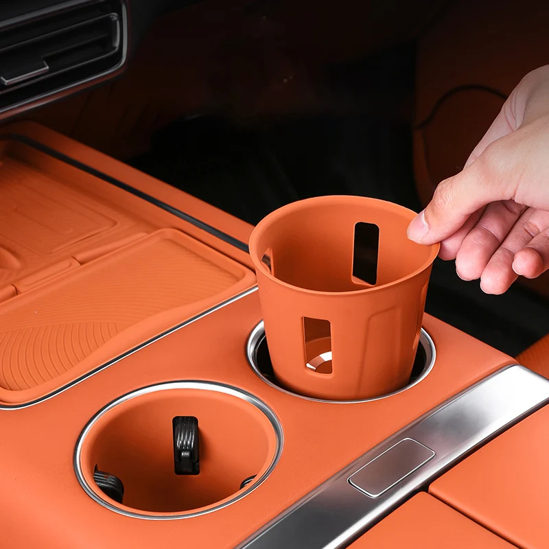 Car Water Cup Holder Frame for Li Lixiang L6-Central Control Silicone Cup Protective Cover Interior Accessories