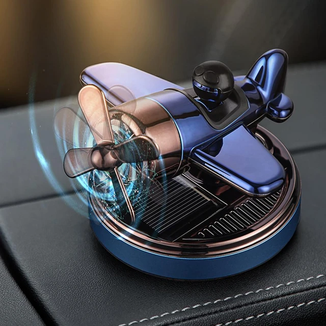 Car Mounted Perfume Car Accessories Solar Auto Rotating Aircraft  Aromatherapy Car Perfume 10Ml