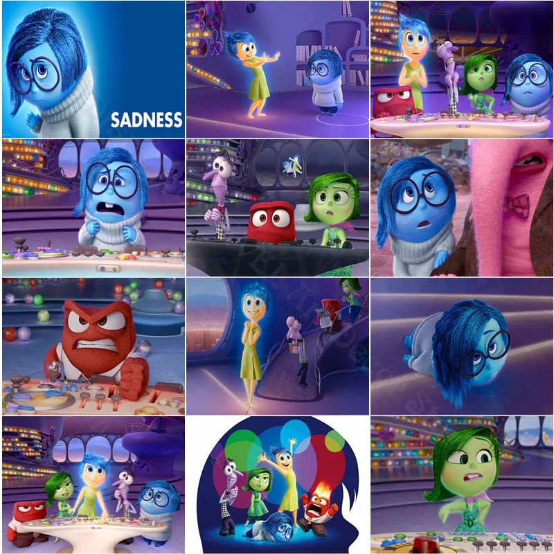 Disney Inside Out Diamond Painting Happiness Fear Disgust Sadness Anger Lelly'S 5 Emotions Full Diamond Embroidery Mosaic Art