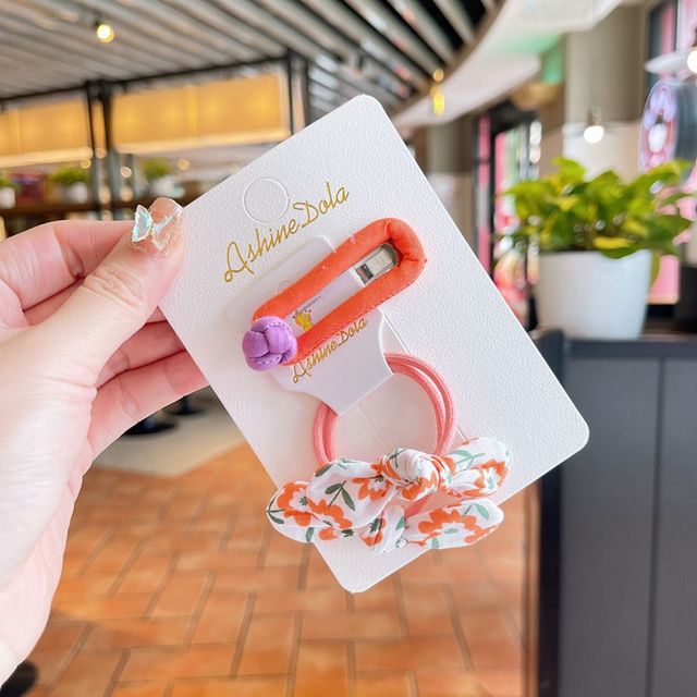 Hollow Floral Bow Hair Rope Flowers Hairpins Baby Hair Grip Girls Barrettes Rabbit Ears  Hair Accessories