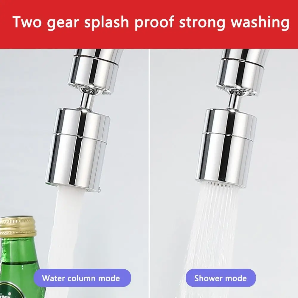 2 Mode Washbasin Faucet Nozzle 360&deg; Rotary Splashback Faucet Aerator Kitchen Sink