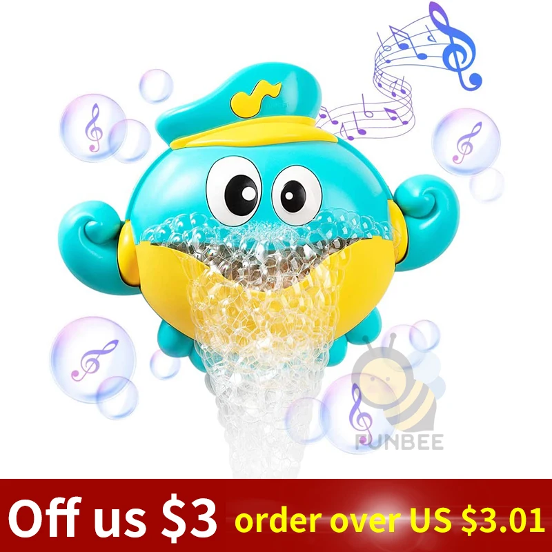 Baby Bath Toys Bubble Machine Bubbles Children Bathroom Frog Bubble