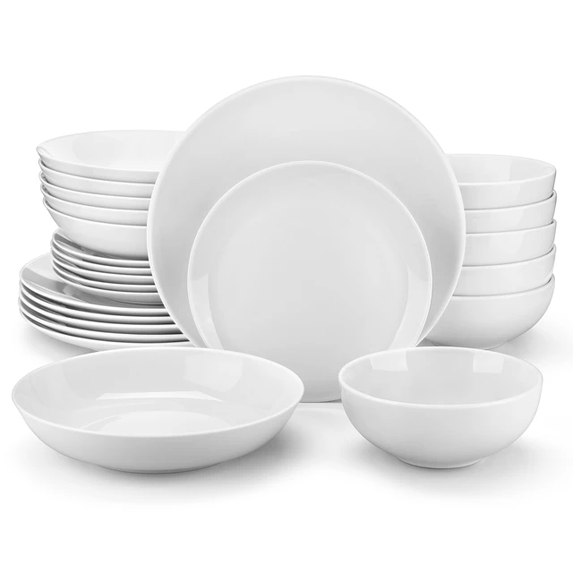 Dinner Set 12 Person Porcelain Plate  Porcelain Dinnerware Set Plate -  Malacasa - Aliexpress