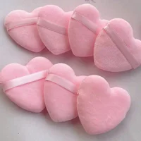 8pcs Heart-Shaped Makeup Sponge Puff,  Soft Crystal Velvet, Foam, Soft And Skin-Friendly Makeup, Portable Makeup Tool 1