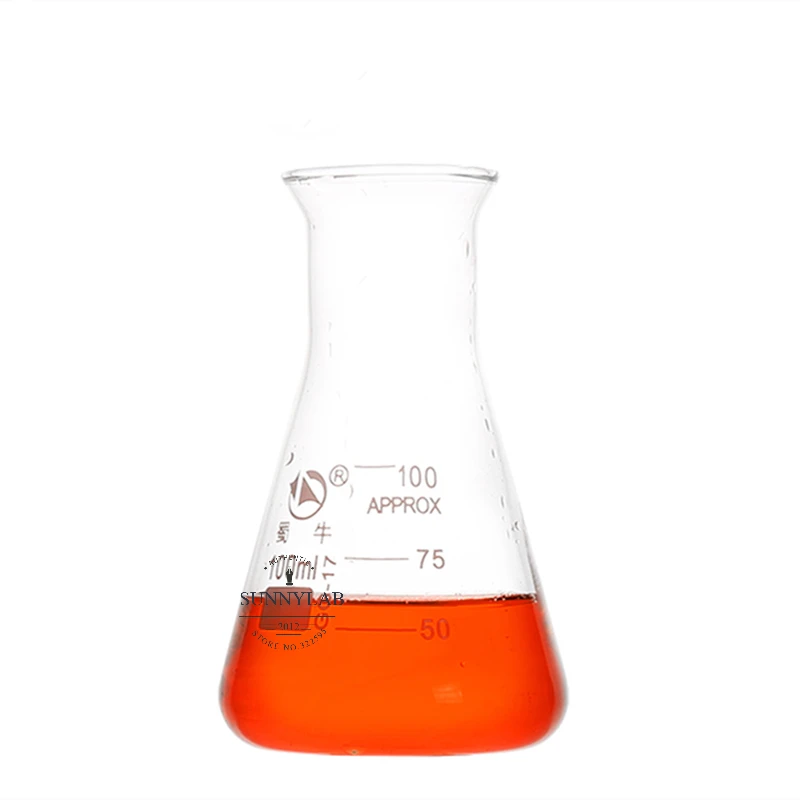 50ml to 2000ml Glass Erlenmeyer Flask Triangle/conical Flask bottle with trumpet Mouth 1Pcs/Lot for lab experiments lab glass supplies lab volumetric flask