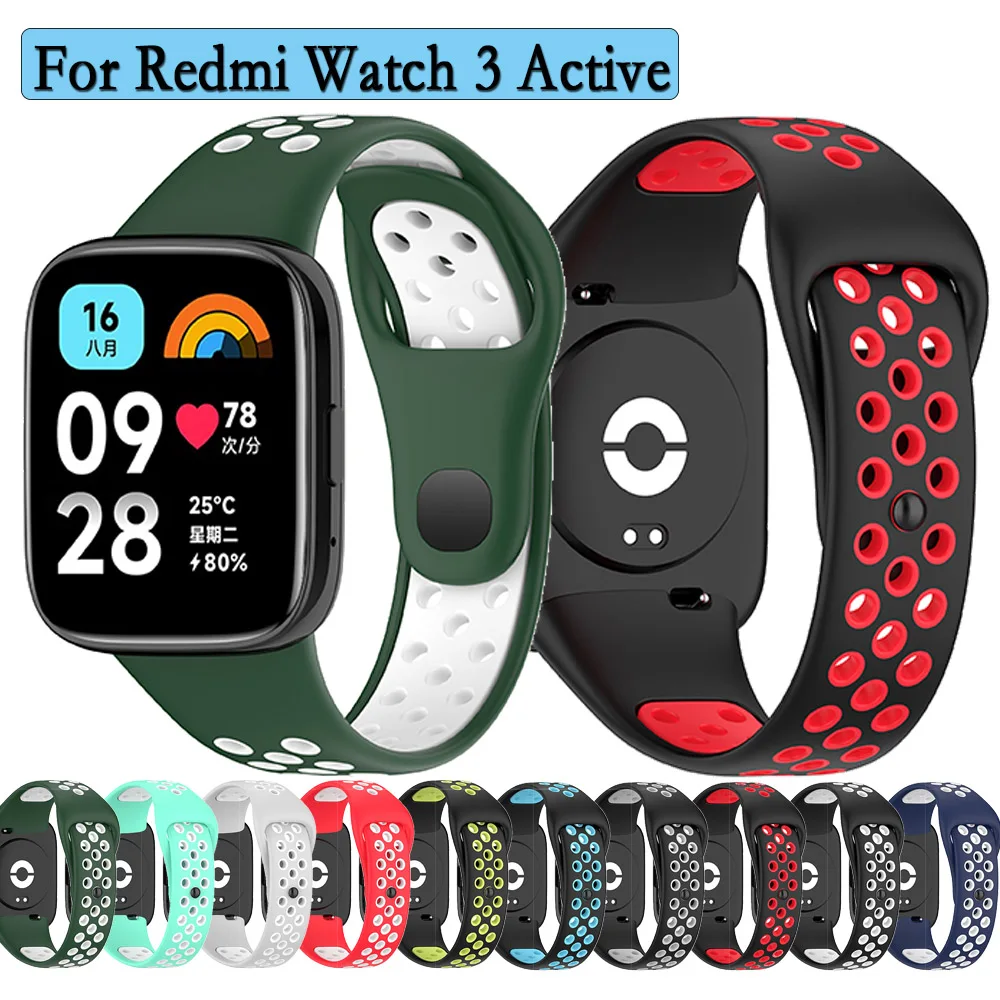 

Wrist Strap For Redmi Watch 3 Active High Quality Silicone Watch Band Accessories Replacement Bracelet Adjustable Correa