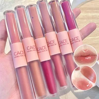 CACE Fun Double-ended Lip Glaze Low Saturation Matte Lip Mud Translucent Moist Easy to Color Mirror Lipstick 1