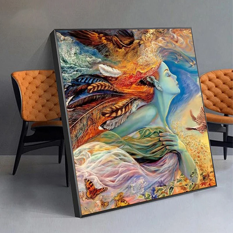 

CHENISTORY 40x40cm Painting by numbers Acrylic paints Picture Paint Abstract Women Paint for painting Adults crafts Unique Gift