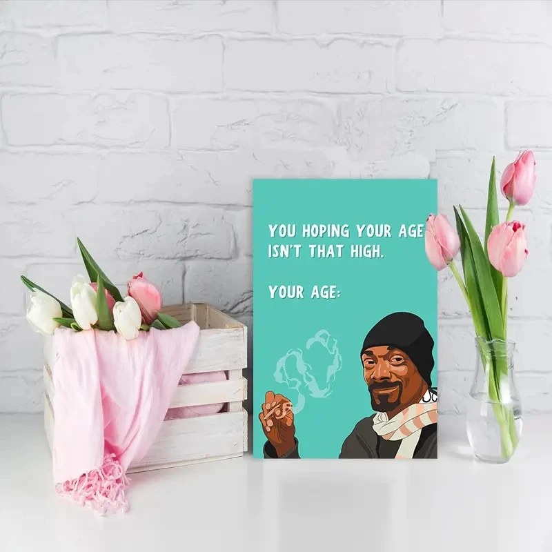 Unique Smoking Man Graphic Birthday Card – Creative Greeting