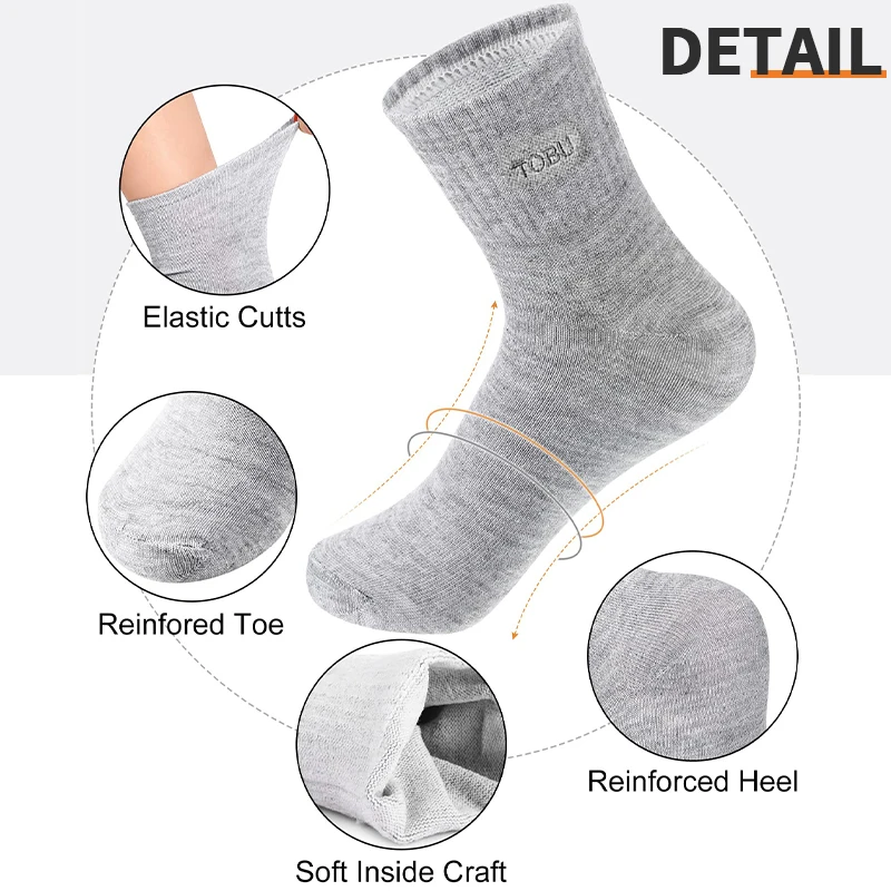 High Quality Men's Socks Casual Breathable Run Sports Socks 3 Pairs Male Cotton Socks Winter Black Socks Men Large Size40-46
