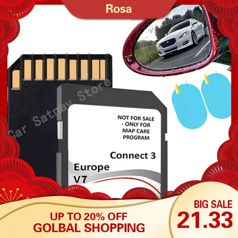 Spedizione Gratuita Per Nissan Connect 3 V7 Gps Card Sat Nav Navigation Map Gps Europe Car Con Flim Antiappannamento Gratuito