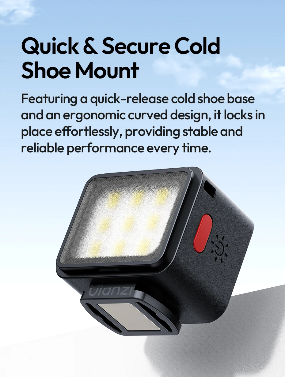 Cube Light Fill Light Video Light for Smartphone Camera for DJI Osmo Action 5/4/