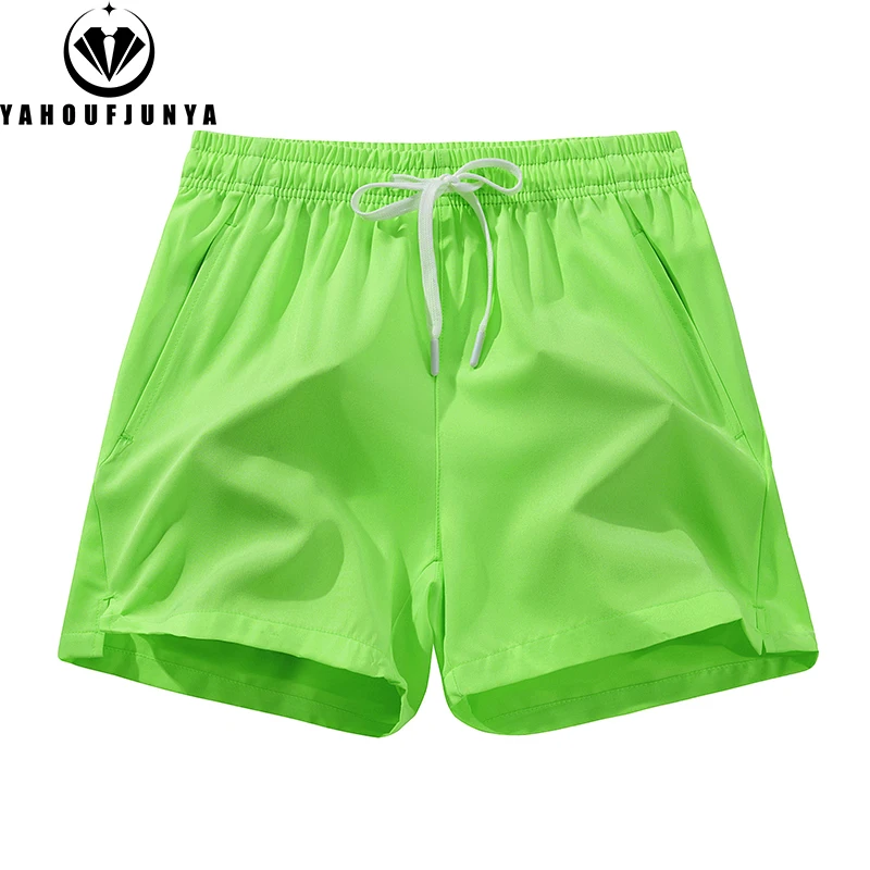 2024 남성 여름 야외 스포츠 피트니스 빠른 건조 반바지, 아이스 실크, 느슨한 통기성 조거, 탄성 스트레이트 짧은 바지