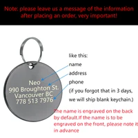 Customizable Engraved Pets ID Tag – Personalized Anti-lost Bronze Nameplate Tag for Pets