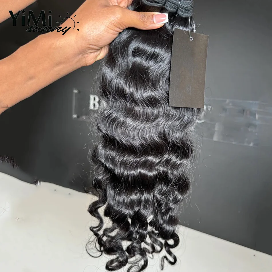 Burmese Wave Human Hair Bundles Unprocessed Virgin Curl Extension Weft 4pc Bundles Deals To Make Full Head For Women Yimisunny