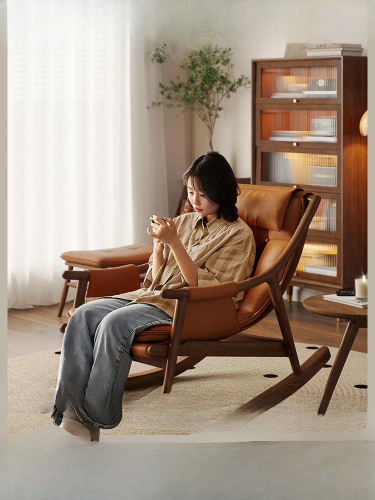 

Simple leisure old lazy easy chair recliner rocking chair