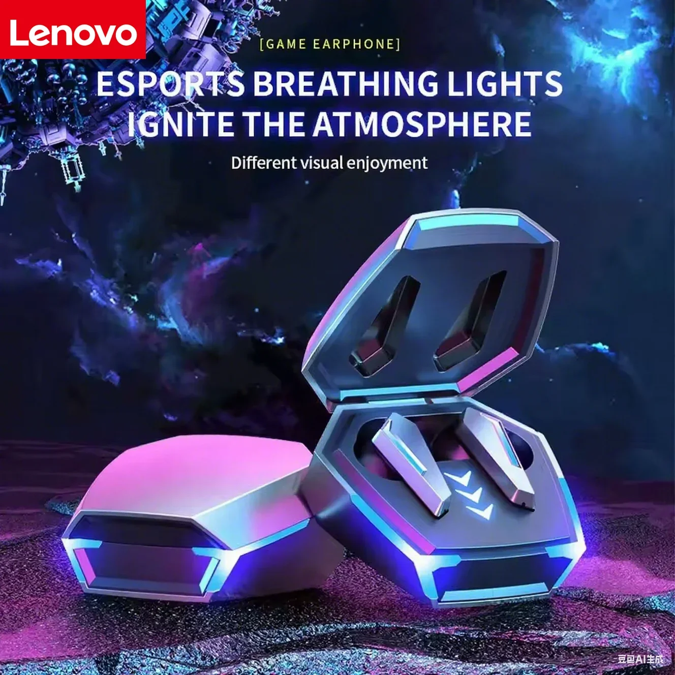 Original Lenovo GM10 Bluetooth Earphones Game Ear Earbud Wireless Headphone for Waterproof with Mic Sports Hifi Headsets