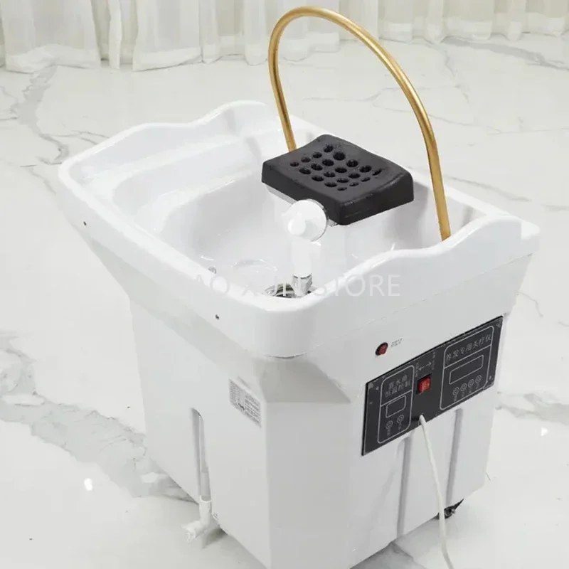 Water Circulation Shampo Chair Sink Portable Stylist Head Spa Hair Wash Basin Chair Move Shampouineuse Salon Furniture MQ50SC