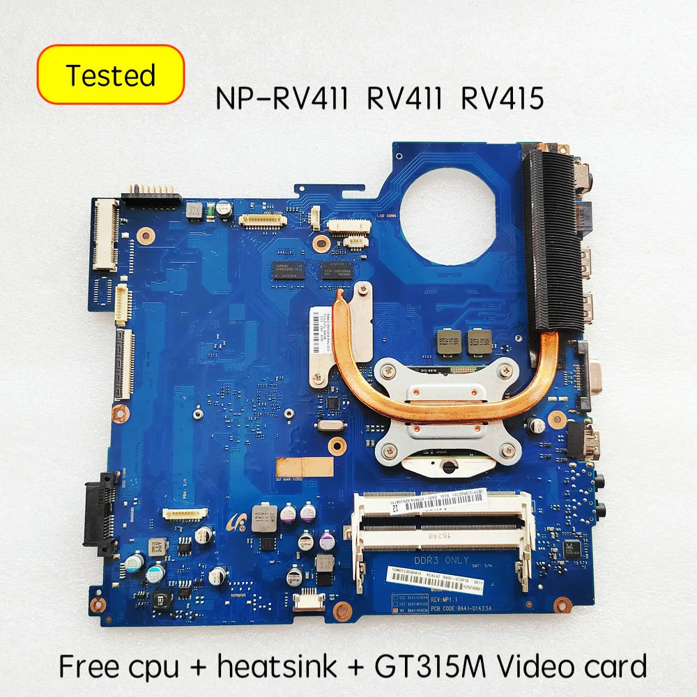 

For Samsung NP-RV411 RV411 RV415 Laptop PC Motherboard BA41-01423A BA92-07391A BA92-07395A