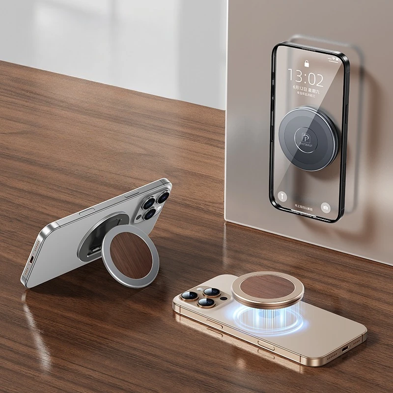 Oatsbasf 금속 양면 MagSafe 전화 홀더 iPhone 용 삼성 범용 접이식 각도 조절 스탠드 (강력한 자석 포함)